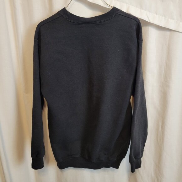 Merry Trekmas Star Trek Christmas Sweatshirt S 34-36 Black Starfleet Hanes Pro - Picture 2 of 8